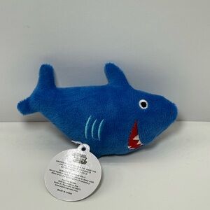 Blue Plush Shark Bag Charm Keychain Charm